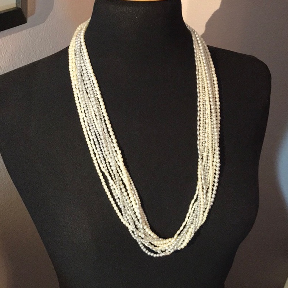 Vintage Marvella 10 strand pearl necklace